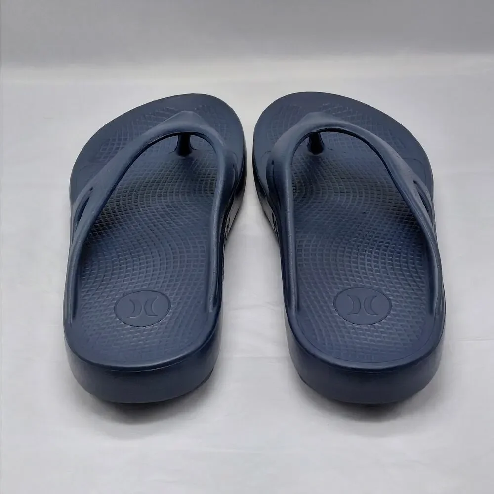 Hurley Men's Injection Flip-Flop Thong Sandals Size 11 Blue Casual Beach Shoes